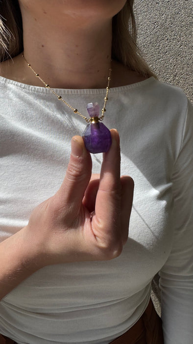 COLLAR CUARZO MORADO