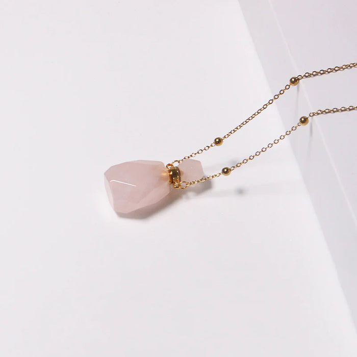 COLLAR CUARZO ROSADO