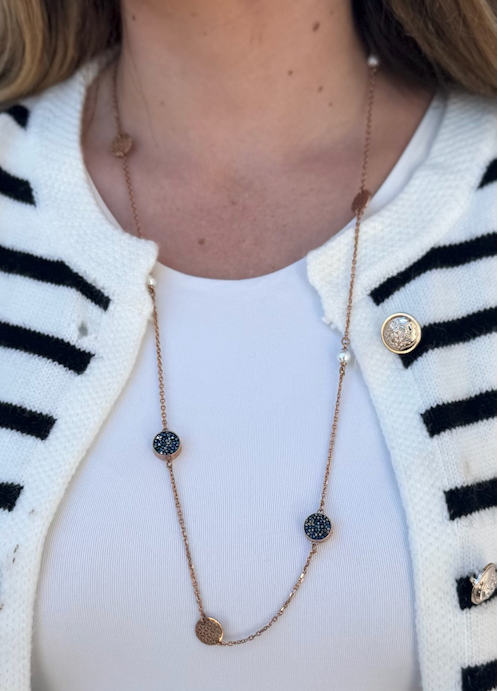collar trío, Rose Gold